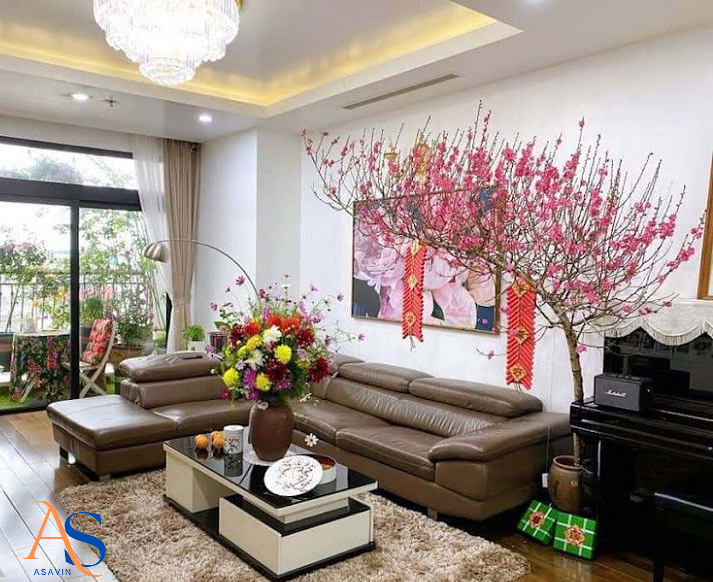 Cách trang trí phòng khách ngày tết